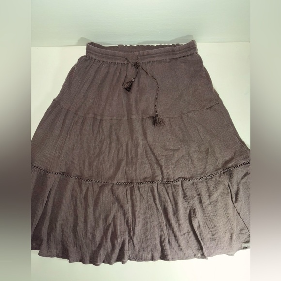 Laura Scott Brown Midi Skirt - Picture 3 of 3